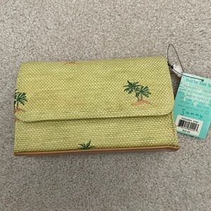 SUNNY HAWAII Yellow Straw Cosmetic Clutch